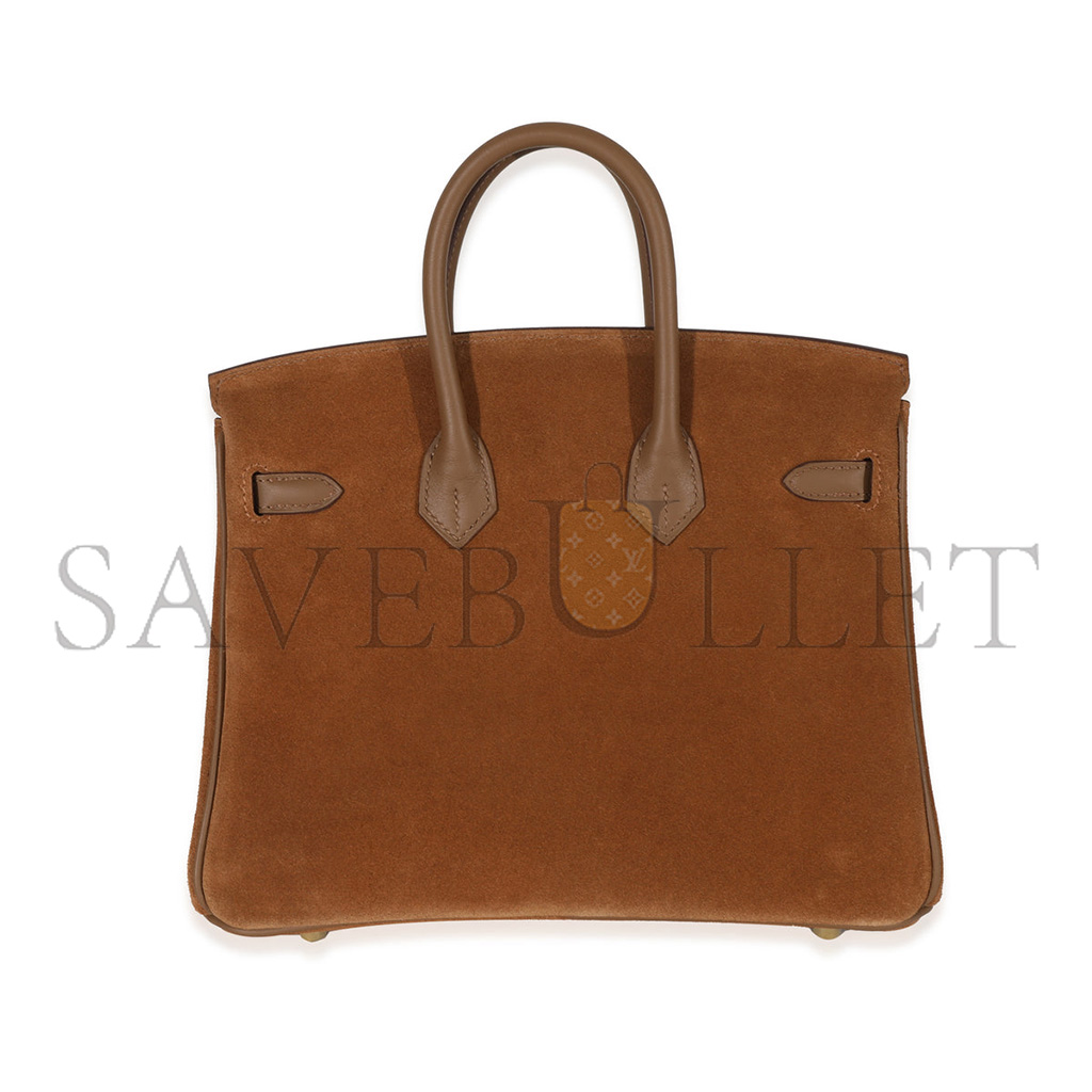 HERMÈS MASTER BIRKIN 30 CHAMOIS GOLDEN BROWN ROSE GOLD BUCKLE H028369CC18 (30*23*15cm)